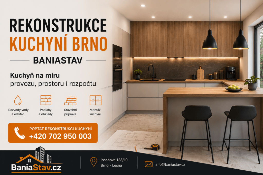rekonstrukce kuchyní Brno